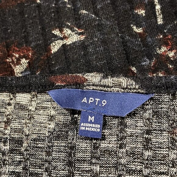 APT 9 Sz M. Long Tunic or Short Shift Dress. Ribbed Stretch. Scoop Neck. B40 - Picture 5 of 5